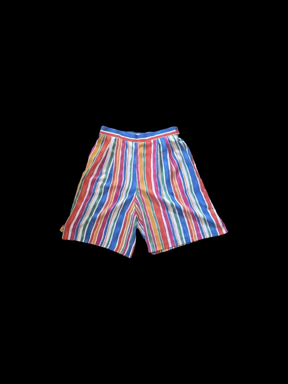 Vintage Multicolor Vertical Stripe Shorts